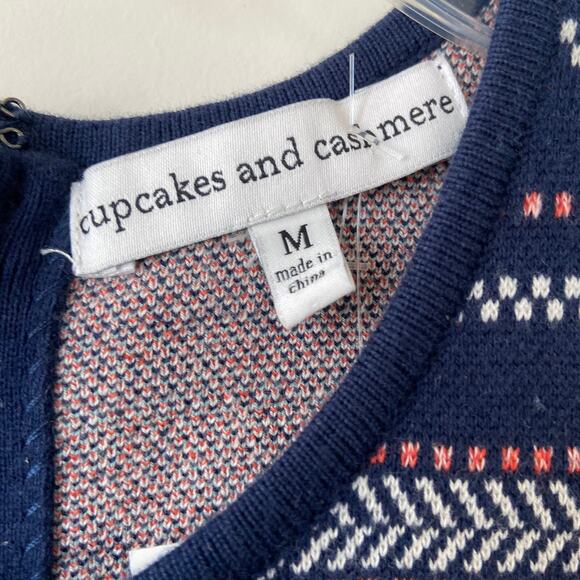 Cupcakes & Cashmere Dress Women's Medium Blue Pink NWOT Sonata Sweater Dress - Picture 7 of 13